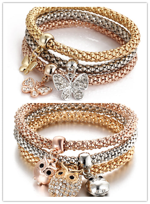 Alloy Tricolor Set Stretch Popcorn Corn Chain
