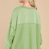 Exposed Seam Long Sleeve Sweatshirt
