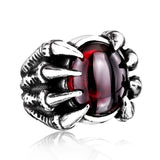 Men's Vintage Personality Titanium Steel Inlaid Zircon Ring
