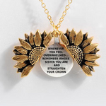 Sunflower Double-layer Lettering Necklace
