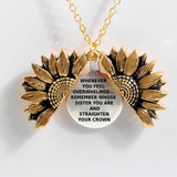 Sunflower Double-layer Lettering Necklace
