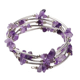 Women's Natural Crystal Crushed Stone Bracelet
