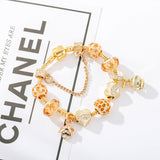 European and American fashion alloy gold-plated DIY hardworking bee ladies bracelet jewelry
