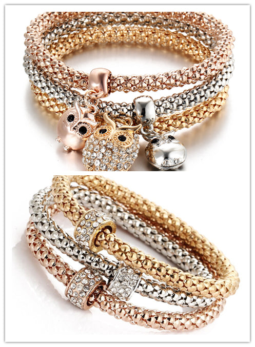 Alloy Tricolor Set Stretch Popcorn Corn Chain
