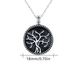 925 Sterling Silver Cremation for Ashes Tree of Life Urn Memorial Keepsake Family Necklace
