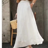 Women's Fashion Temperament Solid Color Skirt
