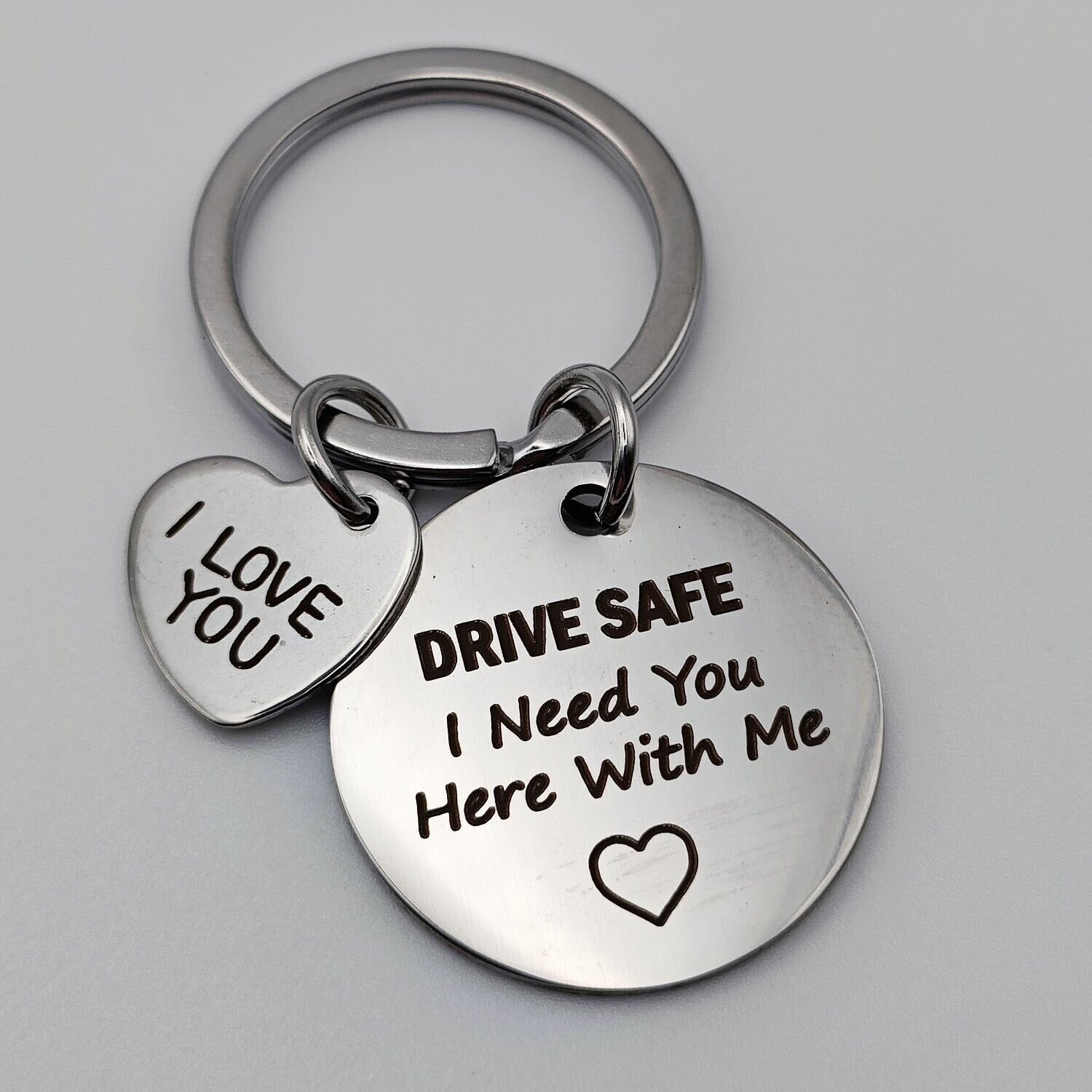 Boyfriend Husband Dad Couples Birthday Gifts Keychain Love Keyring - Drive Safe
