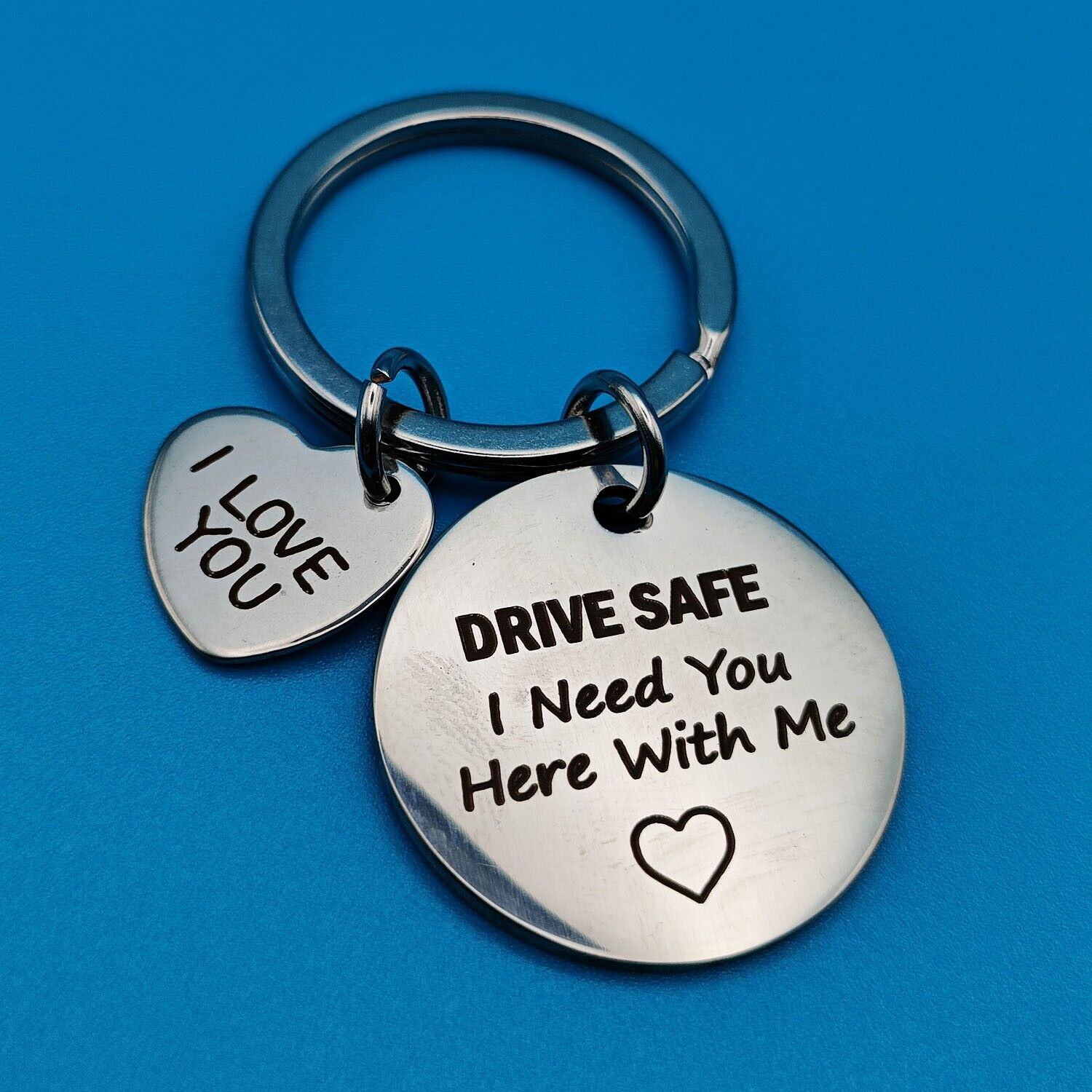 Boyfriend Husband Dad Couples Birthday Gifts Keychain Love Keyring - Drive Safe
