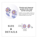 Daisy Earrings Sterling Silver Small Purple Daisy Flower Stud Earrings Jewelry
