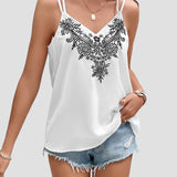 V-Neck Printed Sleeveless Cami
