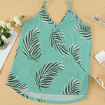 Printed Surplice Spaghetti Strap Cami
