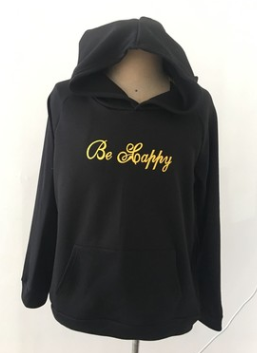 BE HAPPY a new Christmas menswear smiley print hoodie jumper
