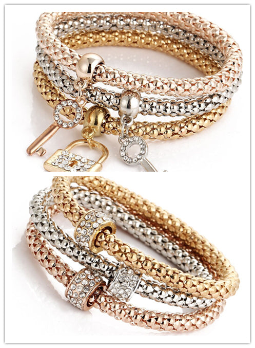 Alloy Tricolor Set Stretch Popcorn Corn Chain
