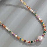 Multicolored Bead Necklace
