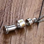 Trend Titanium Steel Prayer Wheel Six-word Mantra Pendant
