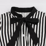 Striped button vintage dress
