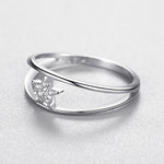 Sterling Silver Ring Female Korean Niche Design Double Index Finger Ring
