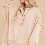 Exposed Seam Long Sleeve Sweatshirt
