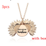 Sunflower Double Lettering Necklace
