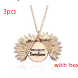 Sunflower Double Lettering Necklace
