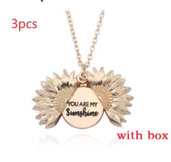 Sunflower Double Lettering Necklace
