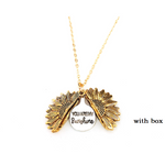 Sunflower Double Lettering Necklace
