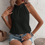 Halter Neck Dot Detail Top
