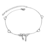 Bow Anklet Sterling Silver Anklet for Women Gifts for Women Girls
