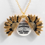 Sunflower Double-layer Lettering Necklace
