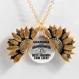 Sunflower Double-layer Lettering Necklace
