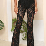 Lace High Waist Swim Pants
