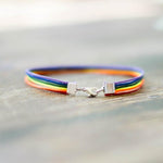 Pride bracelet Rainbow rope braided bracelet
