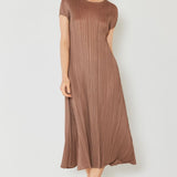 Marina West Swim Pleated Cap Sleeve A-Line Dress
