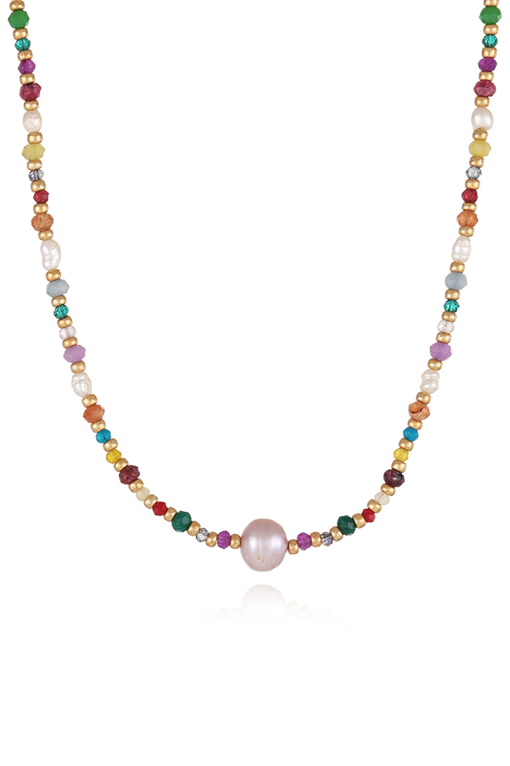 Multicolored Bead Necklace
