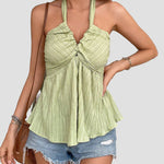 Halter Neck Sleeveless Tank Top
