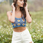 Floral Crochet Cropped Cami
