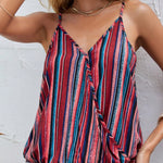 Striped Surplice Neck Cami
