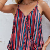 Striped Surplice Neck Cami
