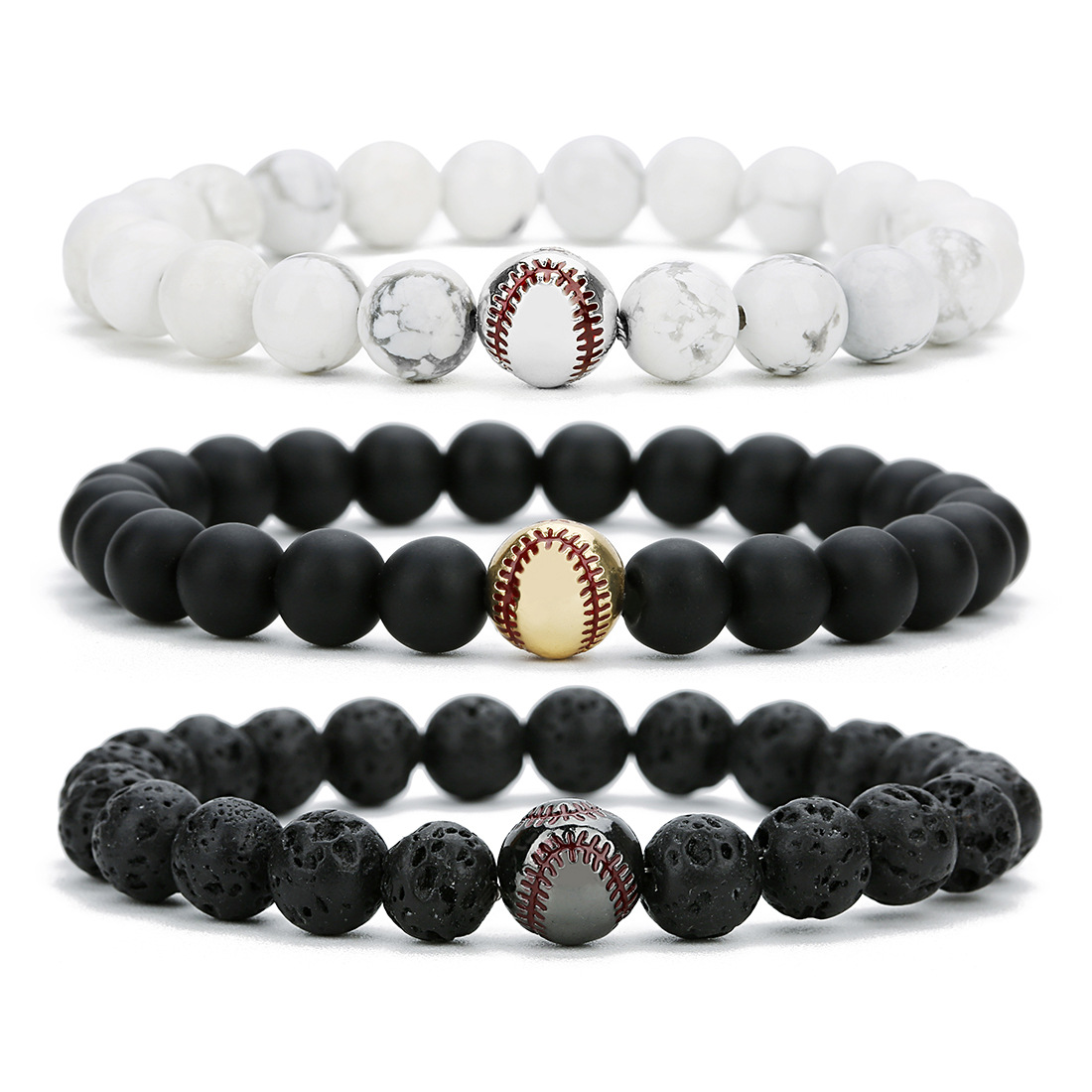 Men's baseball bracelet
