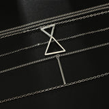 Triangle Bar Pendant Multilayer Women's Necklace
