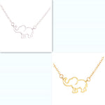 Elephant pendant necklace lucky hollow like clavicle chain
