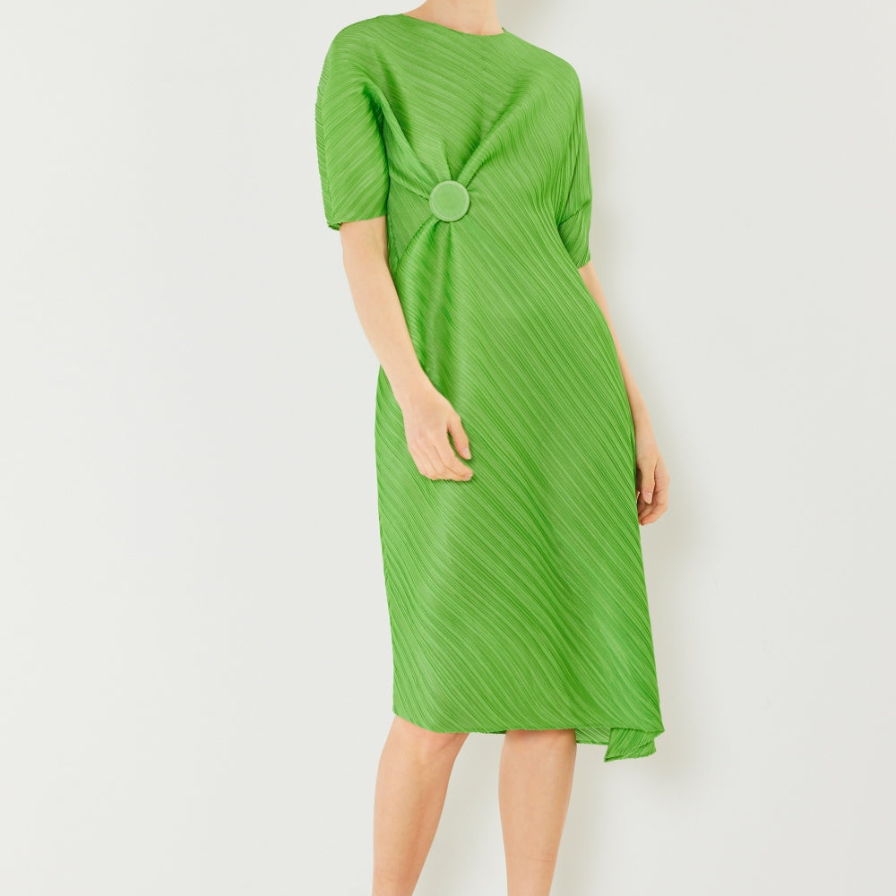 Marina West Swim Pleated Dolman Sleeve Dress
