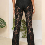 Lace High Waist Swim Pants
