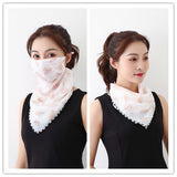 Summer Thin Hanging Ear Multifunctional Gauze Scarf
