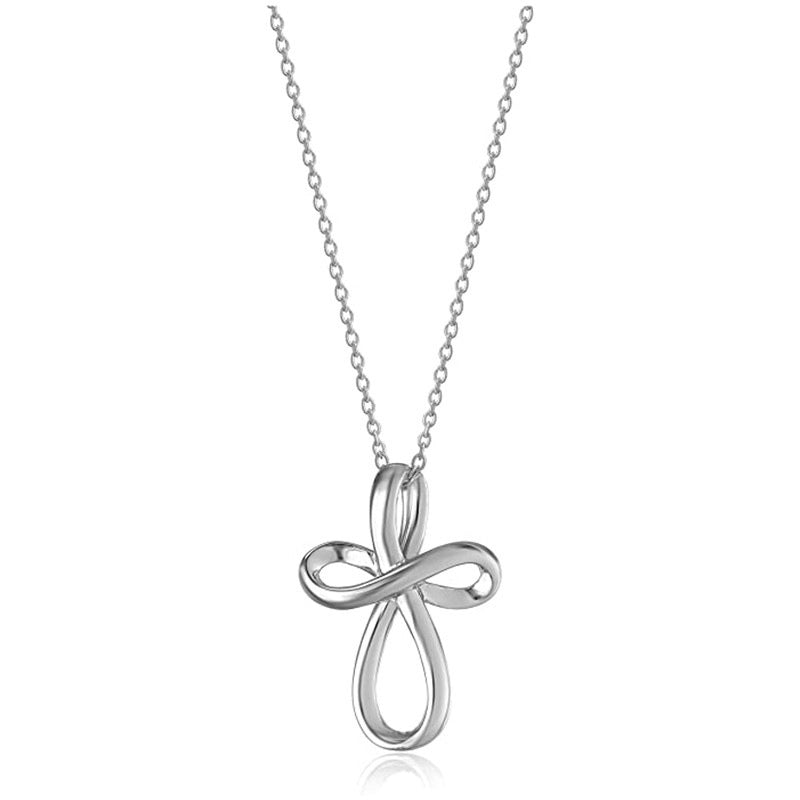 Simple Cross Hanging Clavicle Chain Necklace
