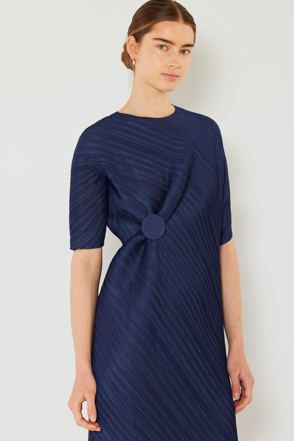 Marina West Swim Pleated Dolman Sleeve Dress
