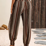 Tied Printed High Waist Pants
