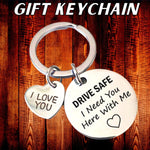 Boyfriend Husband Dad Couples Birthday Gifts Keychain Love Keyring - Drive Safe
