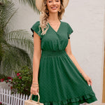 Swiss Dot Cap Sleeve Dress
