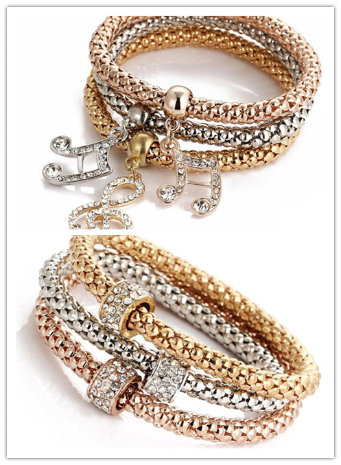 Alloy Tricolor Set Stretch Popcorn Corn Chain
